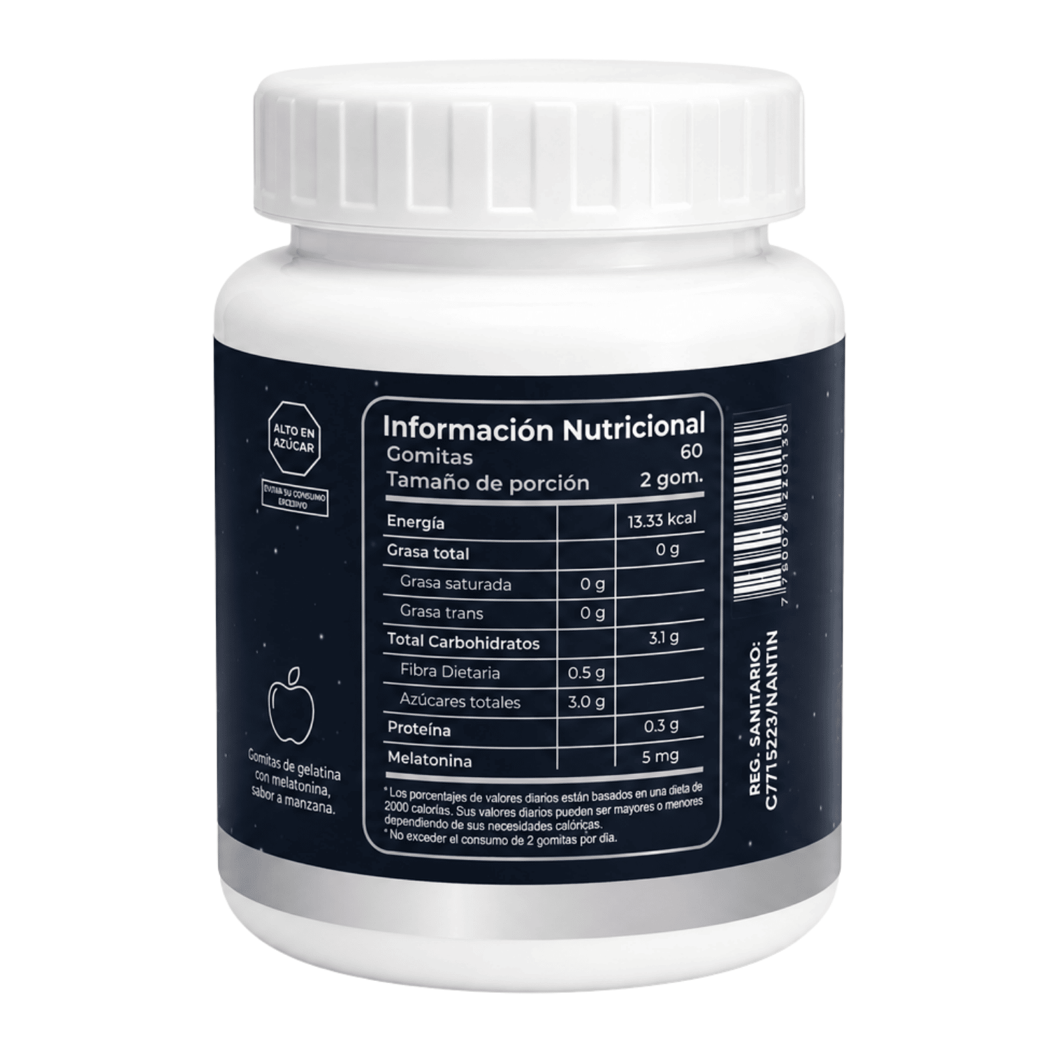 MELATONINA 5MG EN GOMITAS ZENDLAB 60 UND SABOR MANZANA - 2