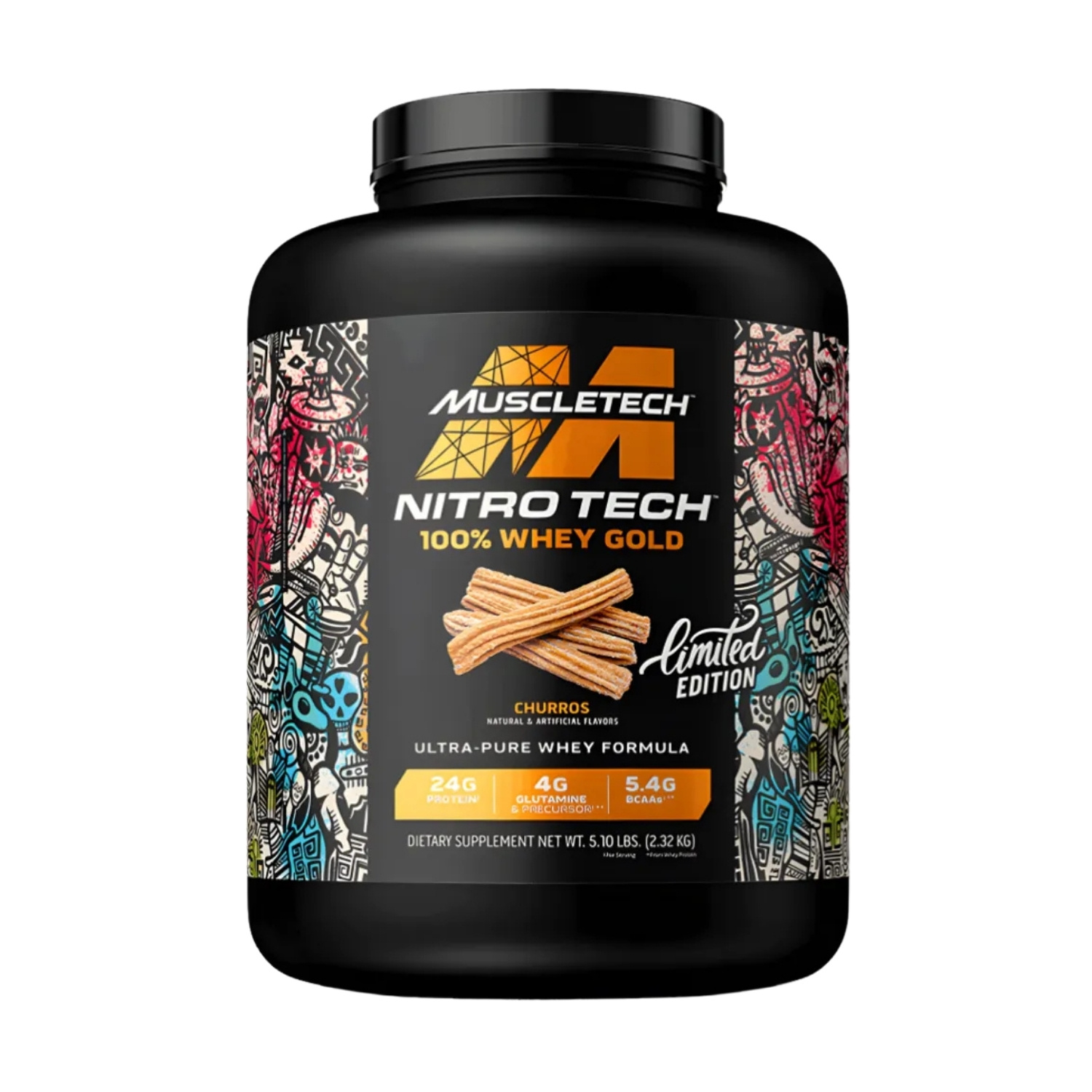NITROTECH WHEY GOLD 5.1 LB PROTEINA MUSCLE TECH CHURRO - 1