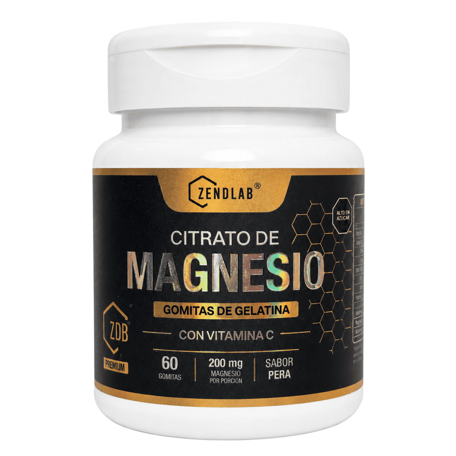 CITRATO DE MAGNESIO CON VITAMINA C GOMITAS 60 UND ZENDLAB SABOR PERA - 1