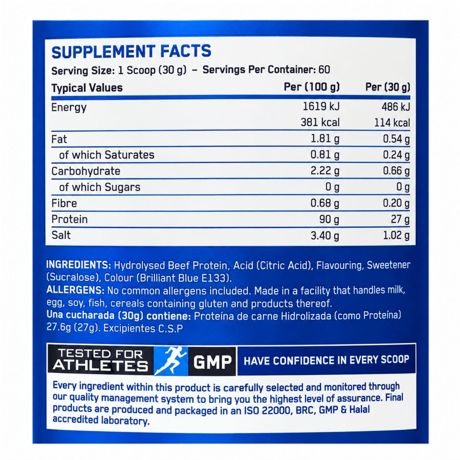 PROTEINA DE CARNE BEEF XP 1.8KG APPLIED NUTRITION SABOR BLUERASPBERRY - 2