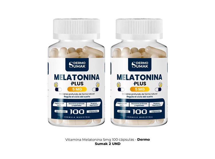 MELATONINA PLUS 5MG 100 CAPSULAS DERMO SUMAK 2 UND - 1