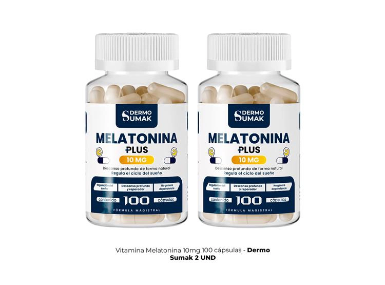 MELATONINA PLUS 10MG 100 CAPSULAS DERMO SUMAK 2 UND - 1