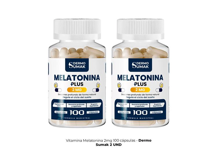 MELATONINA PLUS 2MG 100 CAPSULAS DERMO SUMAK 2UND - 1