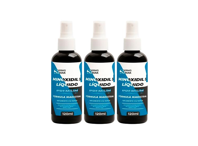 LOCION MINOXIDIL PREMIUN 5% LIQUIDO 120ML - DERMO SUMAK 3 UNI - 2