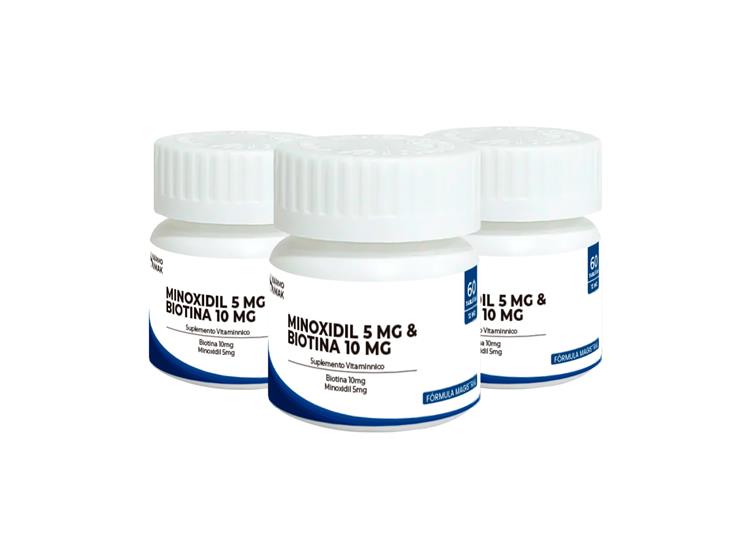 MINOXIDIL 5MG Y BIOTINA 10MG 60CAPSULAS DERMO SUMAK 3 UND - 2
