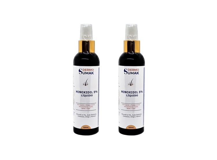 LOCIÓN MINOXIDIL PREMIUM 5% LÍQUIDO 120ML DERMO SUMAK 2 UND - 1