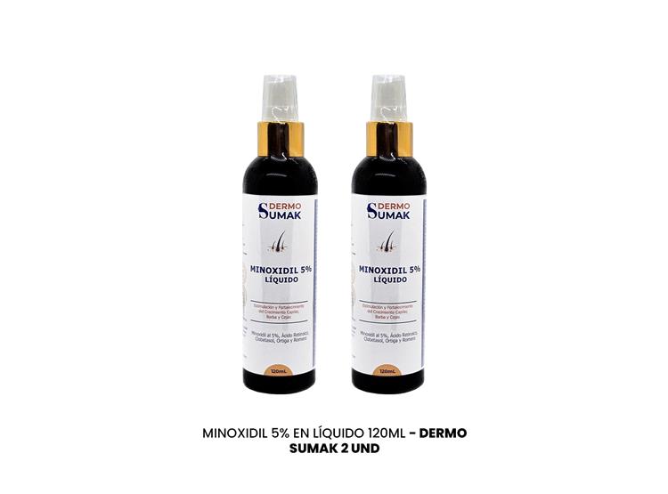 LOCIÓN MINOXIDIL PREMIUM 5% LÍQUIDO 120ML DERMO SUMAK 2 UND - 2
