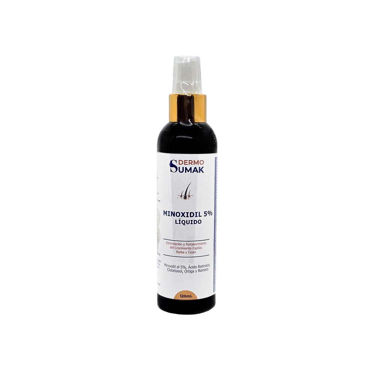 LOCIÓN MINOXIDIL PREMIUM 5% LÍQUIDO 120ML DERMO SUMAK - 1