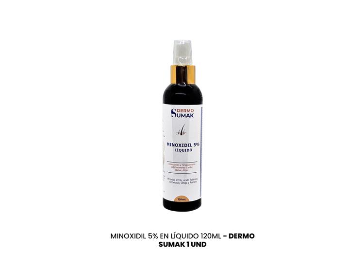 LOCIÓN MINOXIDIL PREMIUM 5% LÍQUIDO 120ML DERMO SUMAK - 2