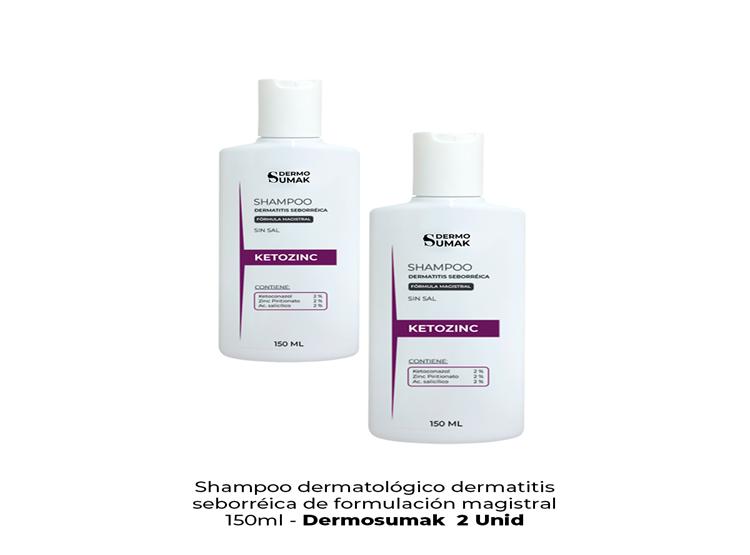 SHAMPOO KETOZINC SIN SAL 150ML DERMO SUMAK 2 UND - 2