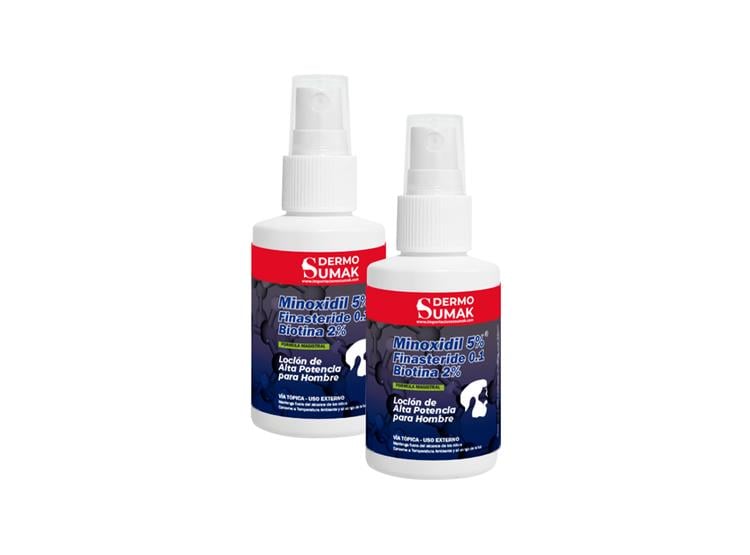 LOCION MINOXIDIL5% Y FINASTERIDE0,1 Y BIOTINA2% 60ML DERMO SUMAK 2 UND - 2