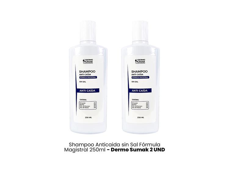 SHAMPOO SIN SAL ANTI CAÍDA 250ML DERMO SUMAK 2 UND - 2