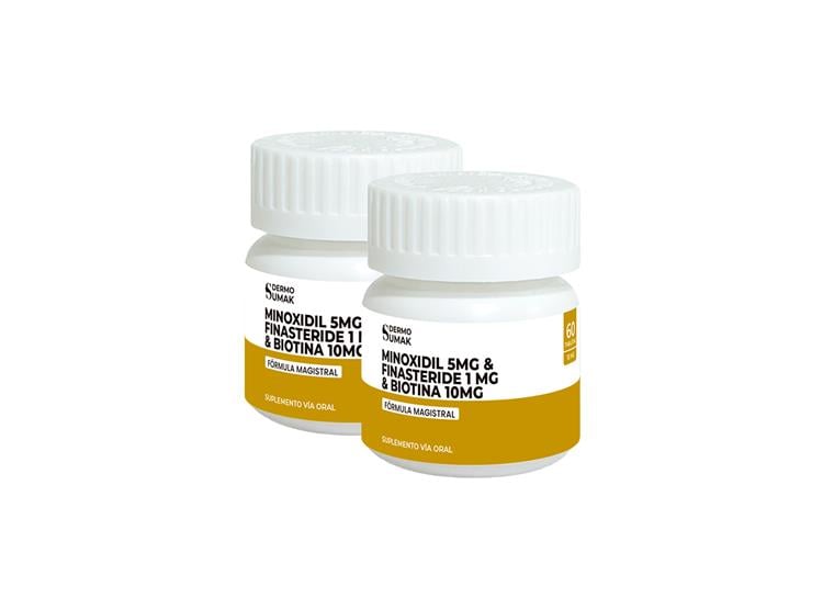 FINASTERIDE 1MG Y MINOXIDIL 5MG Y BIOTINA 10MG 60CAP DERMO SUMAK 2 UND - 2