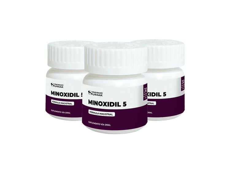 MINOXIDIL 5MG 30 CAPSULAS DERMO SUMAK 3 UND - 2