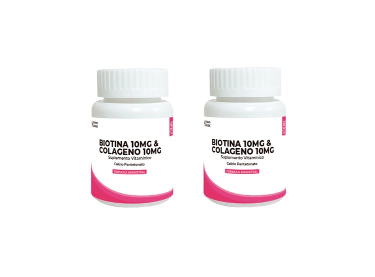 BIOTINA 10MG Y COLAGENO 10MG 90 CAPSULAS DERMO SUMAK 2 UND - 2