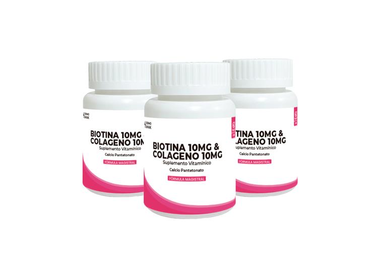 BIOTINA 10MG Y COLAGENO 10MG 90 CAPSULAS DERMO SUMAK 3 UND - 2