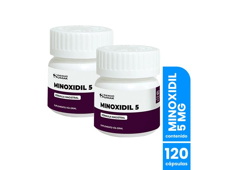 MINOXIDIL 5MG 60 CAPSULAS DERMO SUMAK 2 UND - 1
