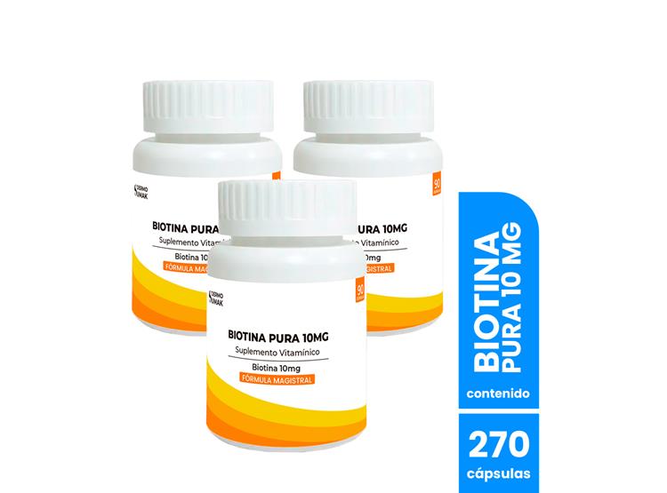 BIOTINA PURA 10MG CAPSULAS 90 CAPSULAS DERMO SUMAK 3 UND - 1