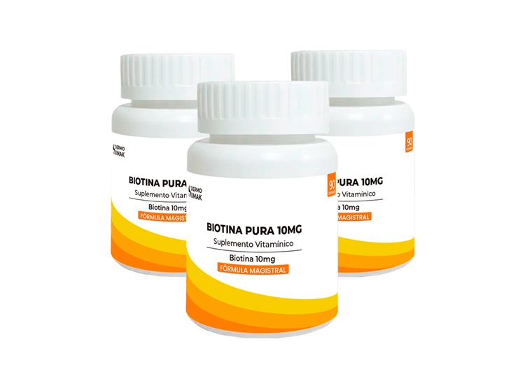 BIOTINA PURA 10MG CAPSULAS 90 CAPSULAS DERMO SUMAK 3 UND - 2