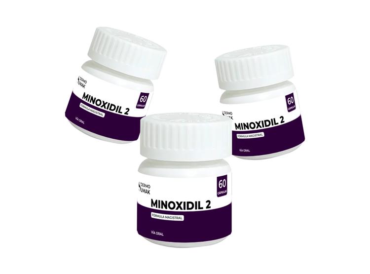 MINOXIDIL 2MG 60 CAPSULAS DERMO SUMAK 3 UND - 1