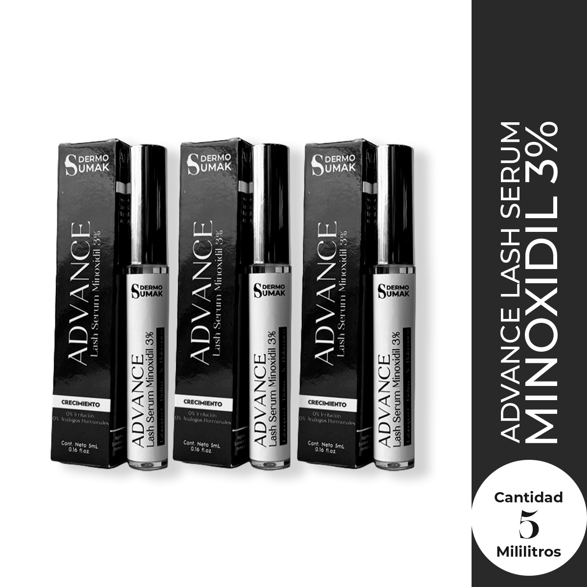 ADVANCE LASH SERUM MINOXIDIL 3% 5ML DERMOSUMAK 3UND - 1