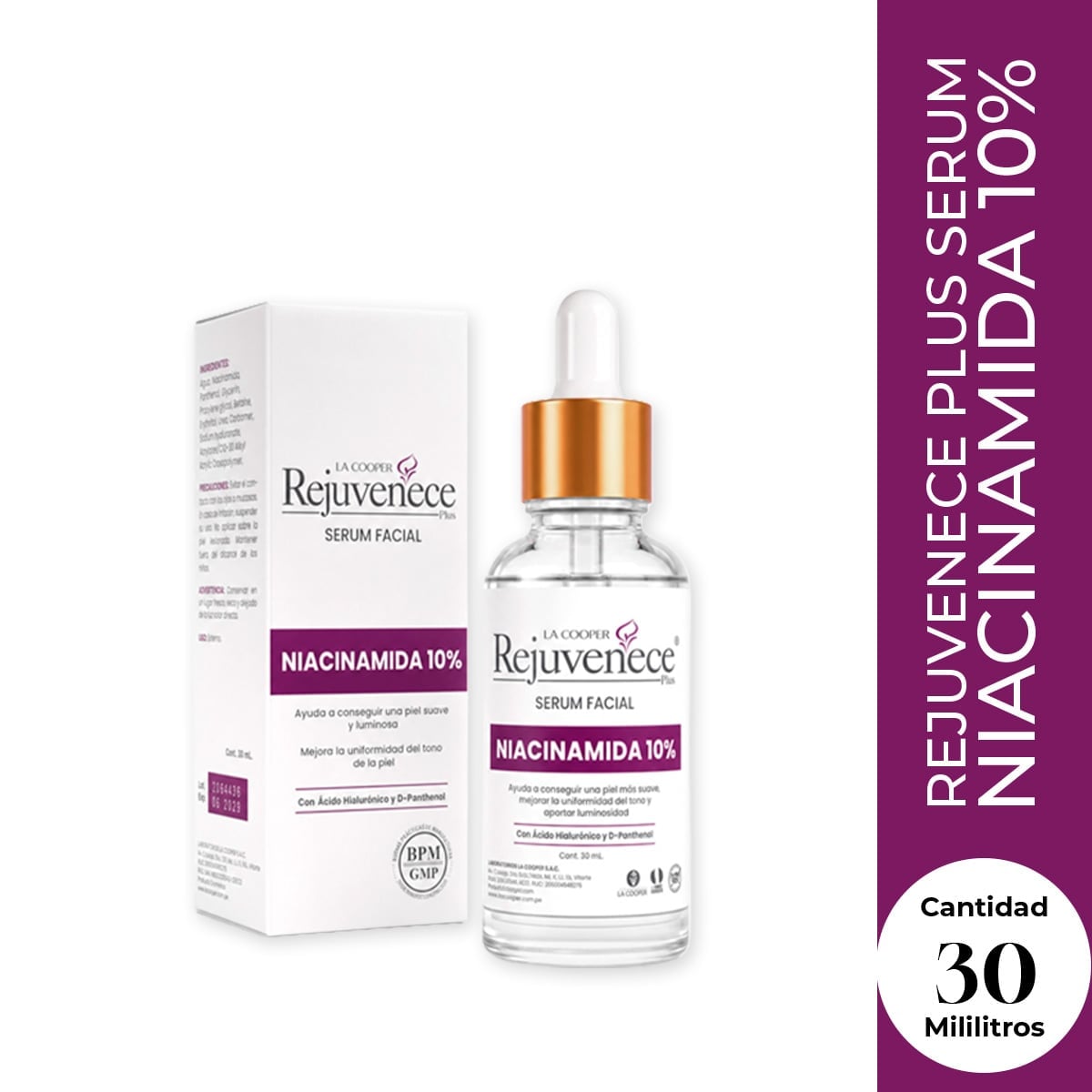 LA COOPER REJUVENECE PLUS SERUM NIACINAMIDA AL 10% X 30 ML - 1