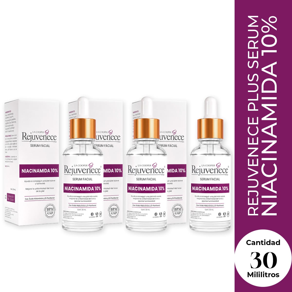 LA COOPER REJUVENECE PLUS SERUM NIACINAMIDA AL 10% X 30 ML 3UND - 1