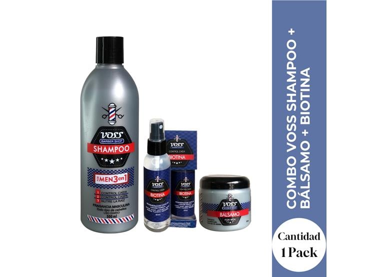 KIT VOSS SHAMPOO + BÁLSAMO + BIOTINA 60ML - 1