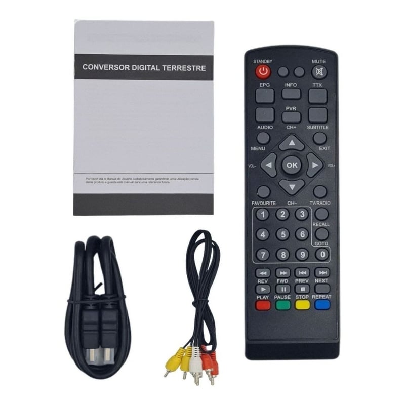 SET TOP BOX SINTONIZADOR DECODIFICADOR TV DIGITAL HD 1080P TDT ISDBT - 4