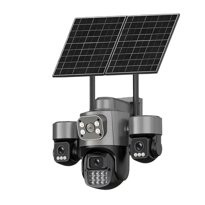 CÁMARA DE SEGURIDAD 4 LENTES ALWAYS ON VIDEO PANEL SOLAR 7MP - MOD: LT-D66 - APP: ICSEE - 1