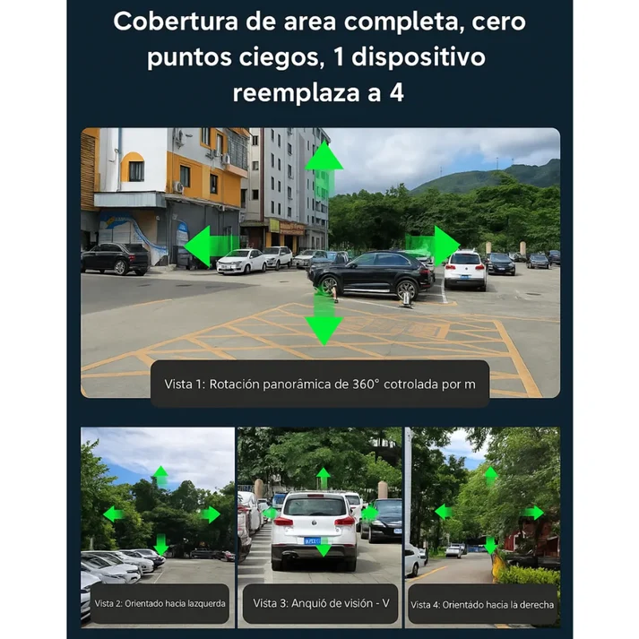 CÁMARA INTELIGENTE 4 LENTES CON AUDIO BIDIRECCIONAL Y DETECCIÓN DE MOVIMIENTO 7MP - MOD: IPC-872B - APP: FFVIDEO - 2