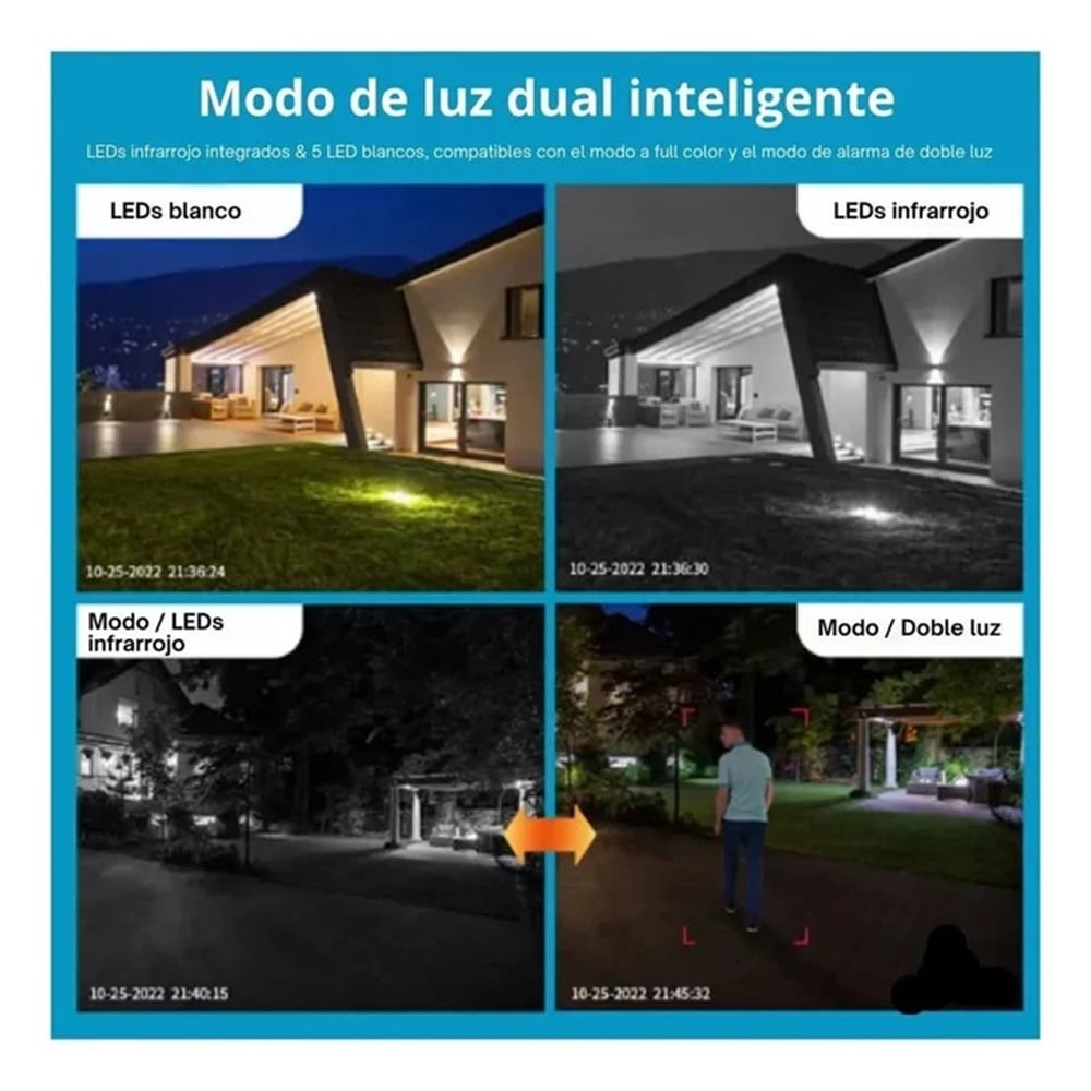 CÁMARA SEGURIDAD PTZ WIFI DOBLE LENTE FULL HD VISIÓN NOCTUNA 6MP MOD P28-3K - APP: ICSEE - 3