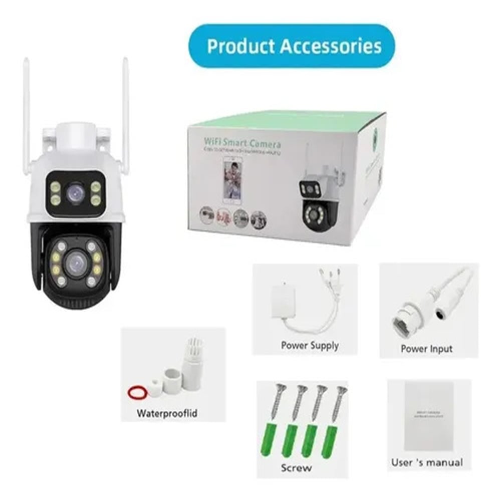 CÁMARA IP T33H-PRO WIFI PTZ DOBLE LENTE 360 EXTERIOR SIRENAS ALARMA - 3