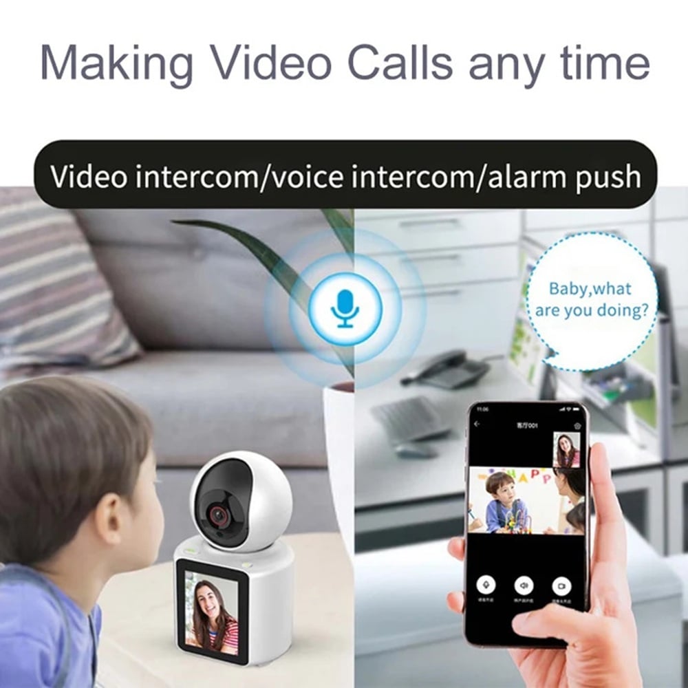 CÁMARA INTERIOR INTELIGENTE CON PANTALLA PARA VIDEOLLAMADA ICSEE - MOD T11-PRO | T11-PRO - 2