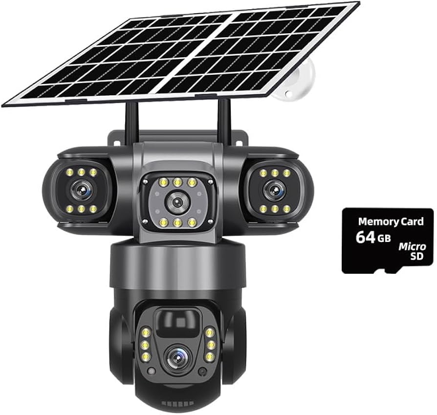CAMARA SOLAR WIFI TRIPLE LENTE 7MP - MOD: VTP30 - APP: V380 PRO - 1