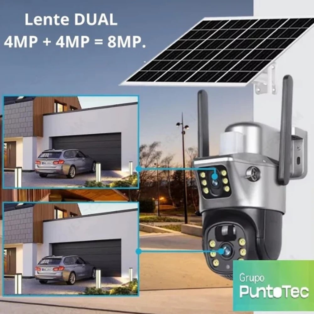 CAMARA SOLAR WIFI TRIPLE LENTE 7MP - MOD: VTP30 - APP: V380 PRO - 2