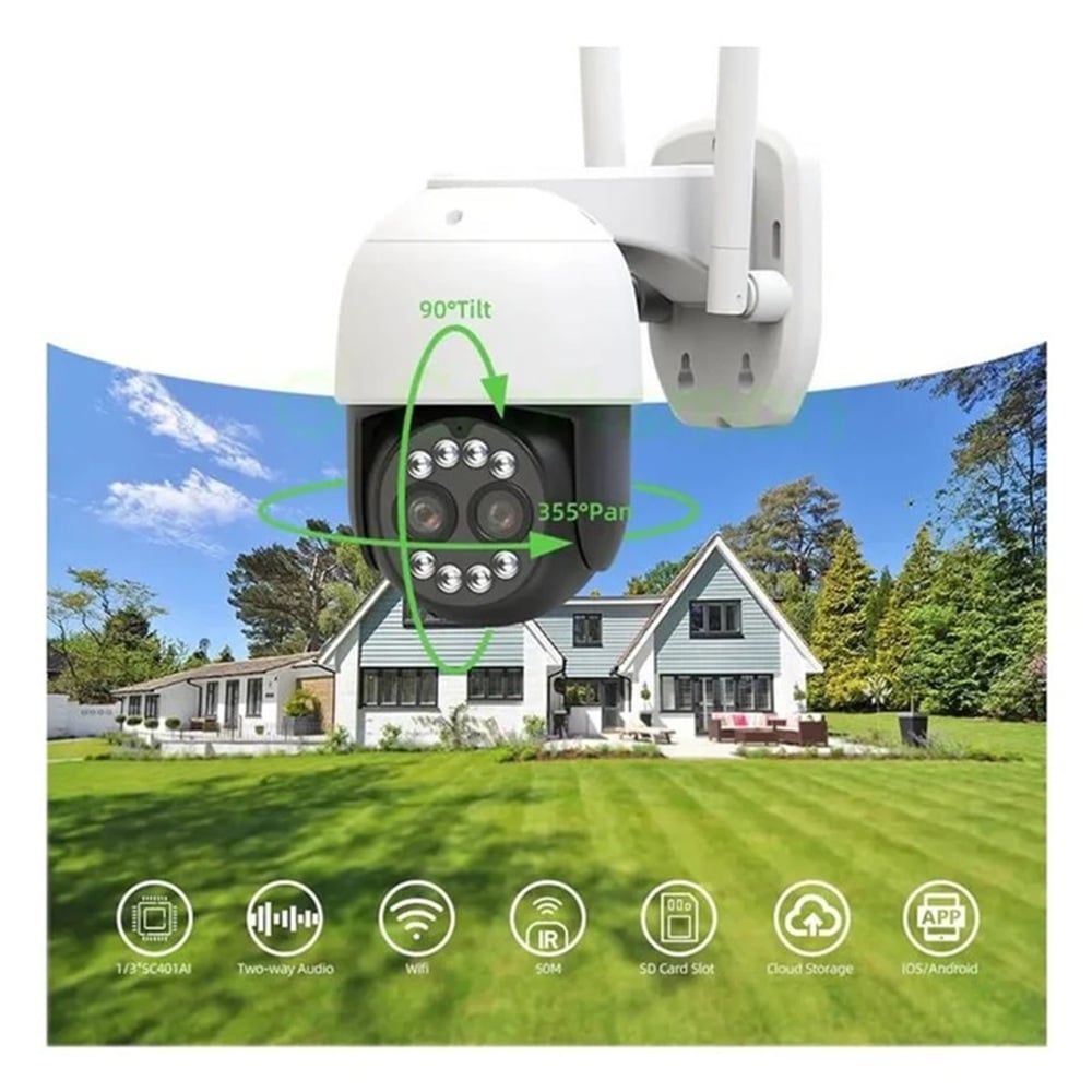 CAMARA IP DOMO EXTERNA FULL HD ZOOM OPTICO 8X 7MP SEISA - MOD: TV-9825G - APP: ICSEE - 1