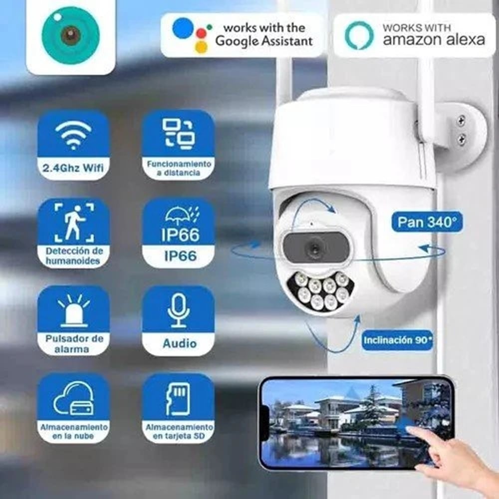 CAMARA DE SEGURIDAD NOCTURNA BOSNNEY 4MP MOD CCTV-H9017 - APP: ICSEE - 2