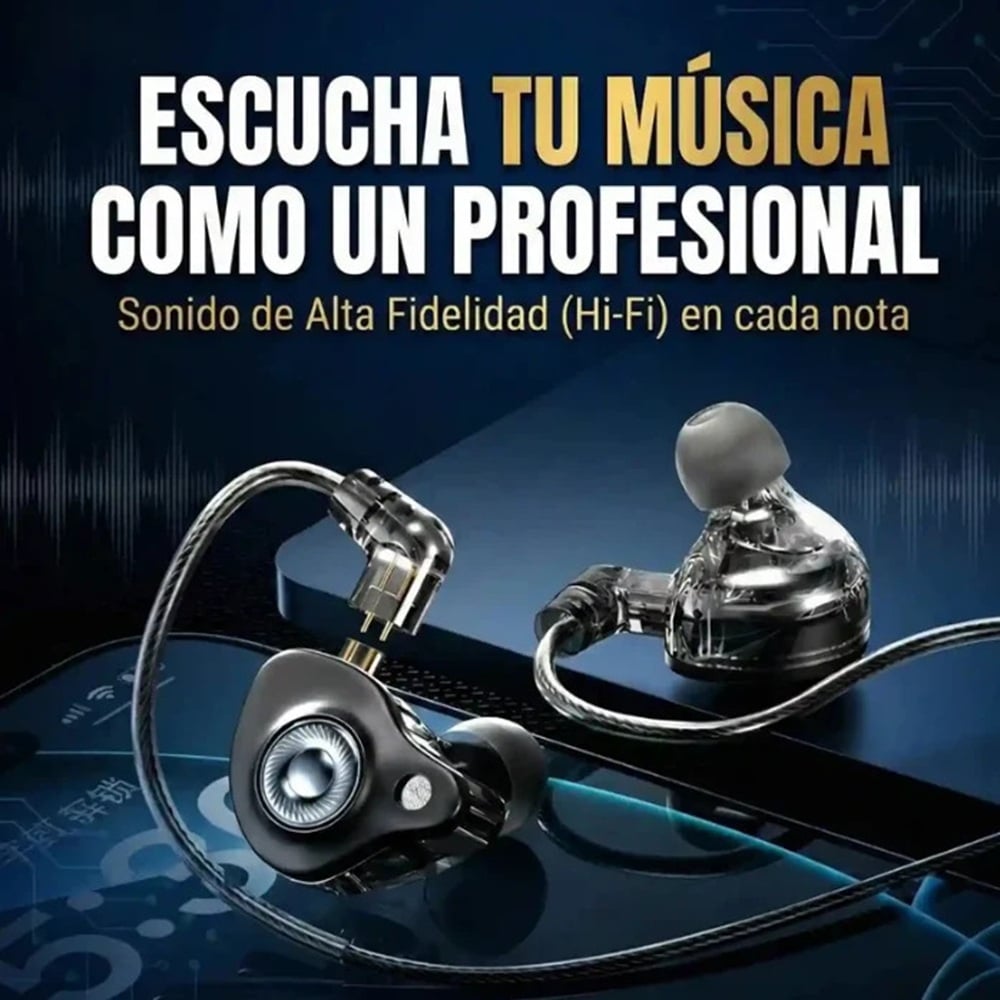 AUDÍFONOS CON MICRÓFONO - HIFI ALTA DEFINICIÓN ENTRADA JACK 3.5MM - MOD: LK-S26 - 2