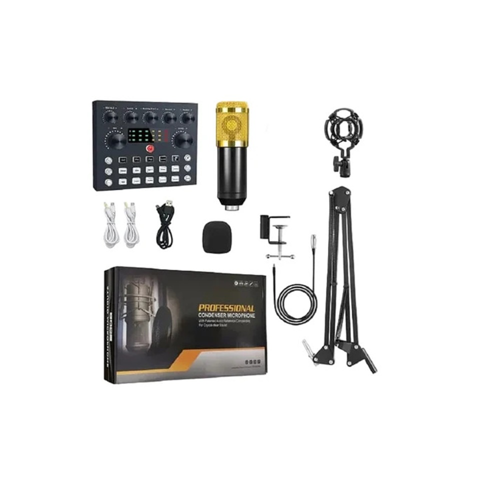 KIT DE MICRÓFONO CONDENSADOR CON CONSOLA DE VIDEO ESTUDIO PROFESIONAL MOD PP11645 - 1