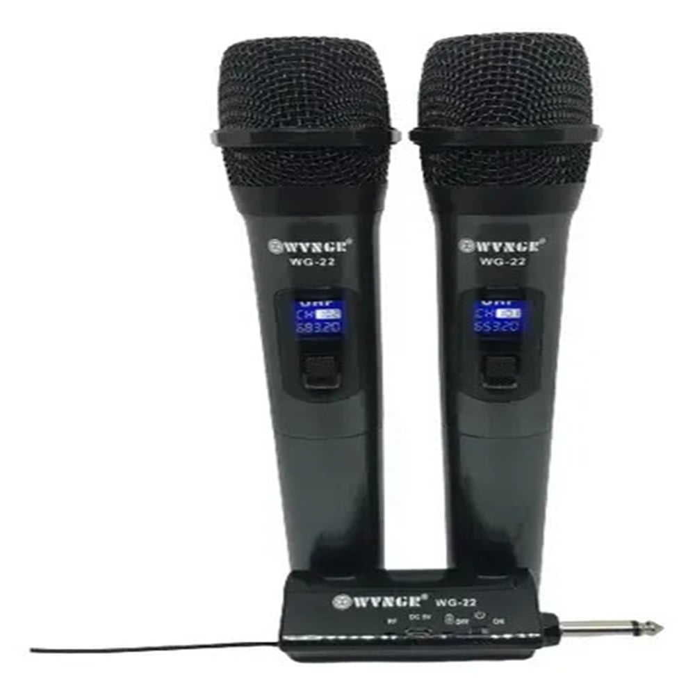 PAR DE MICROFONOS UNIVERSAL INALÁMBRICO WG-22 - 2