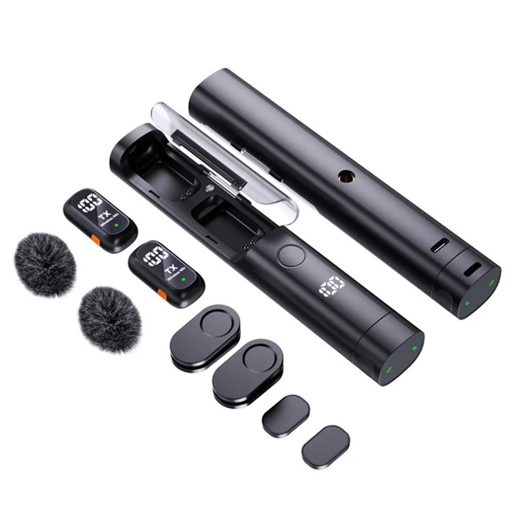 MICRÓFONO INALÁMBRICO CLIP, DINÁMICO, MULTIMODO, DE ESCRITORIO DE MANO CONECTOR TIPO C REDUCCIÓN DE RUIDO QY99 - MOD: PD18011 - 1