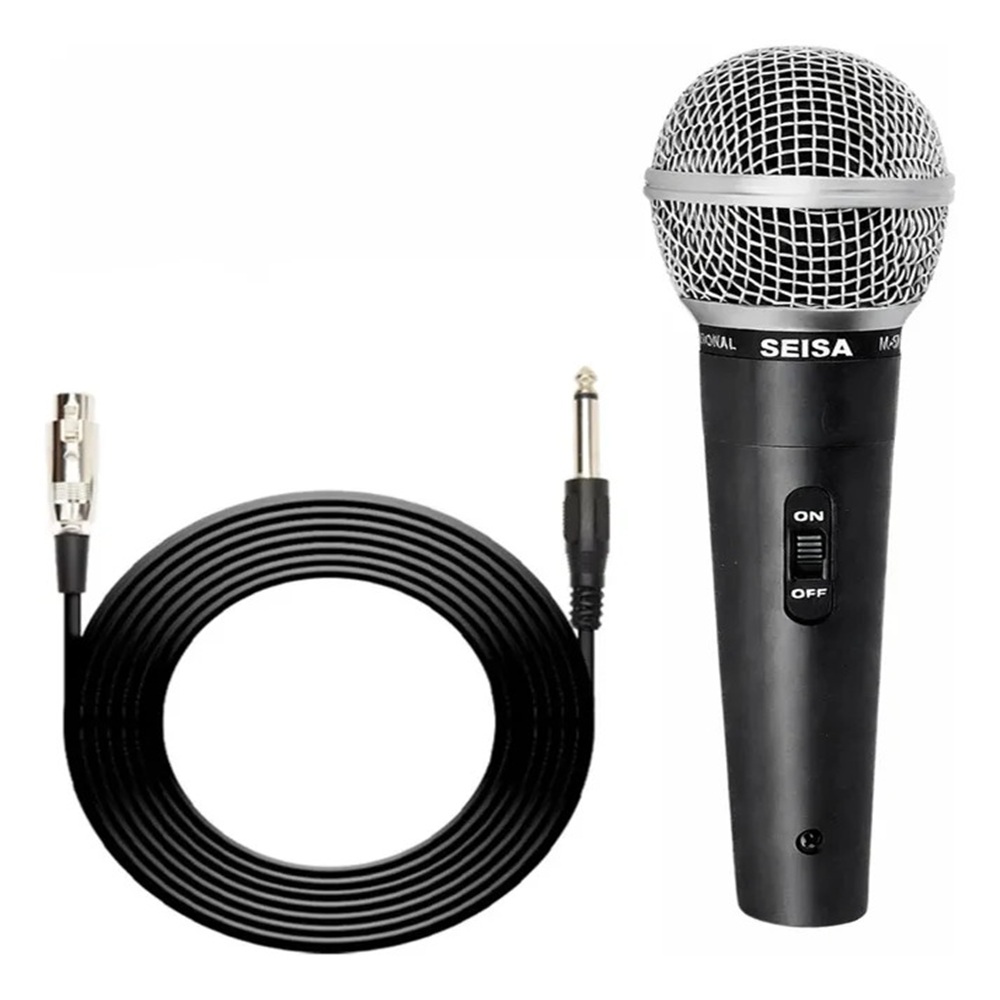 MICRÓFONO CON CABLE SEISA PARA KARAOKE Y AMPLIFICADOR - MOD: M-58 - 1