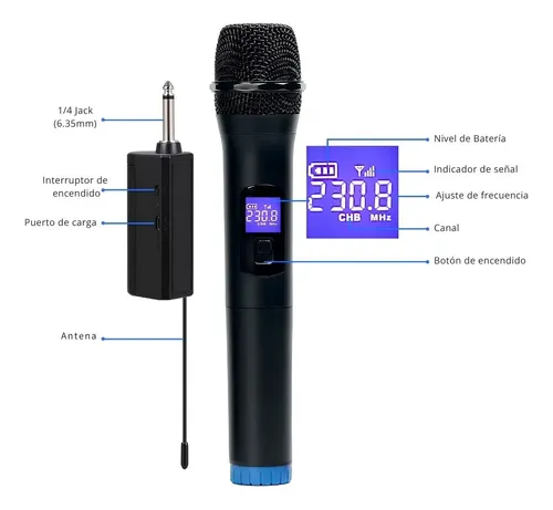 MICRÓFONO UNIVERSAL INALÁMBRICO WG-11 - 2