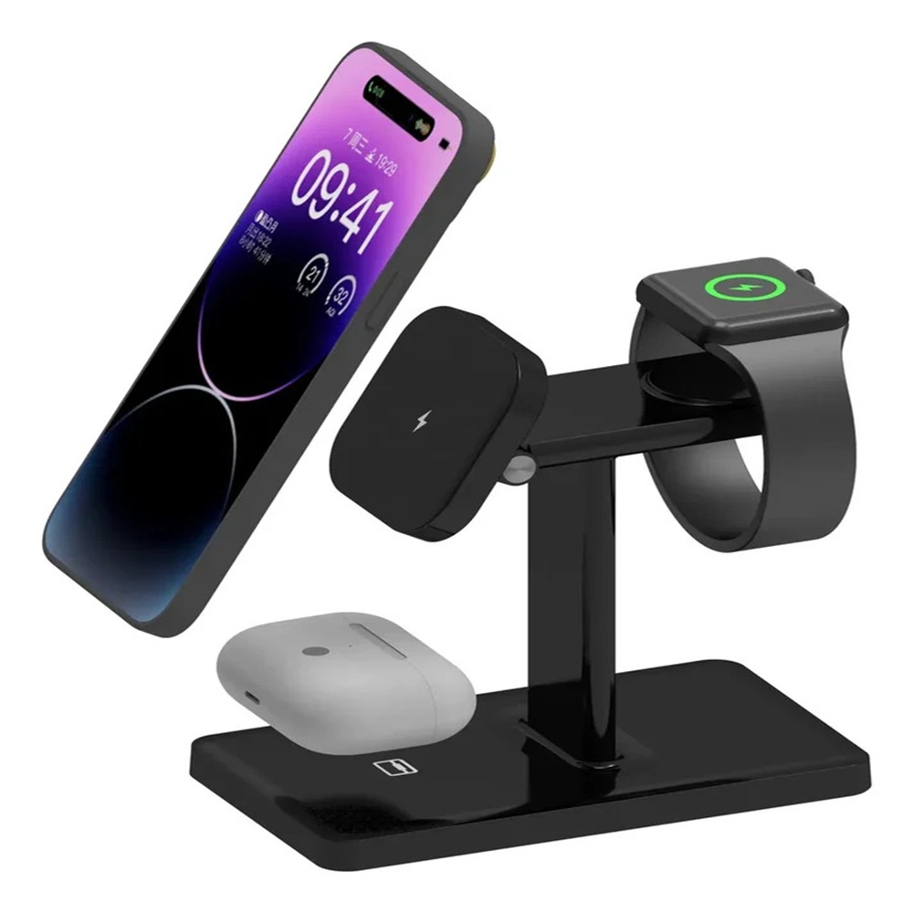 BASE CARGA INALÁMBRICA PARA CELULAR 3 EN 1 - ZC-H301 - 1