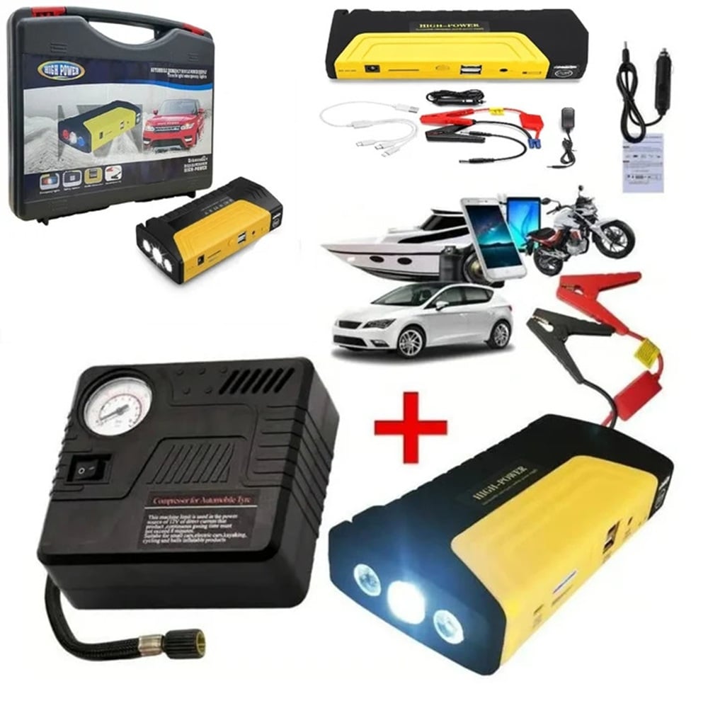 KIT ARRANCADOR BATERIA AUTO CARRO RECARGABLE POWER BANK 12V -12174 - 1