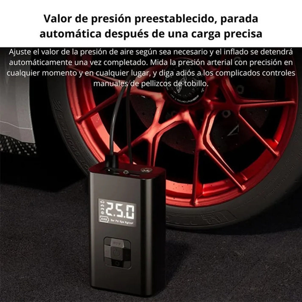 INFLADOR DE LLANTA SEISA COMPRESOR DE AIRE Y LUZ LED - MOD AF-C05 - 3