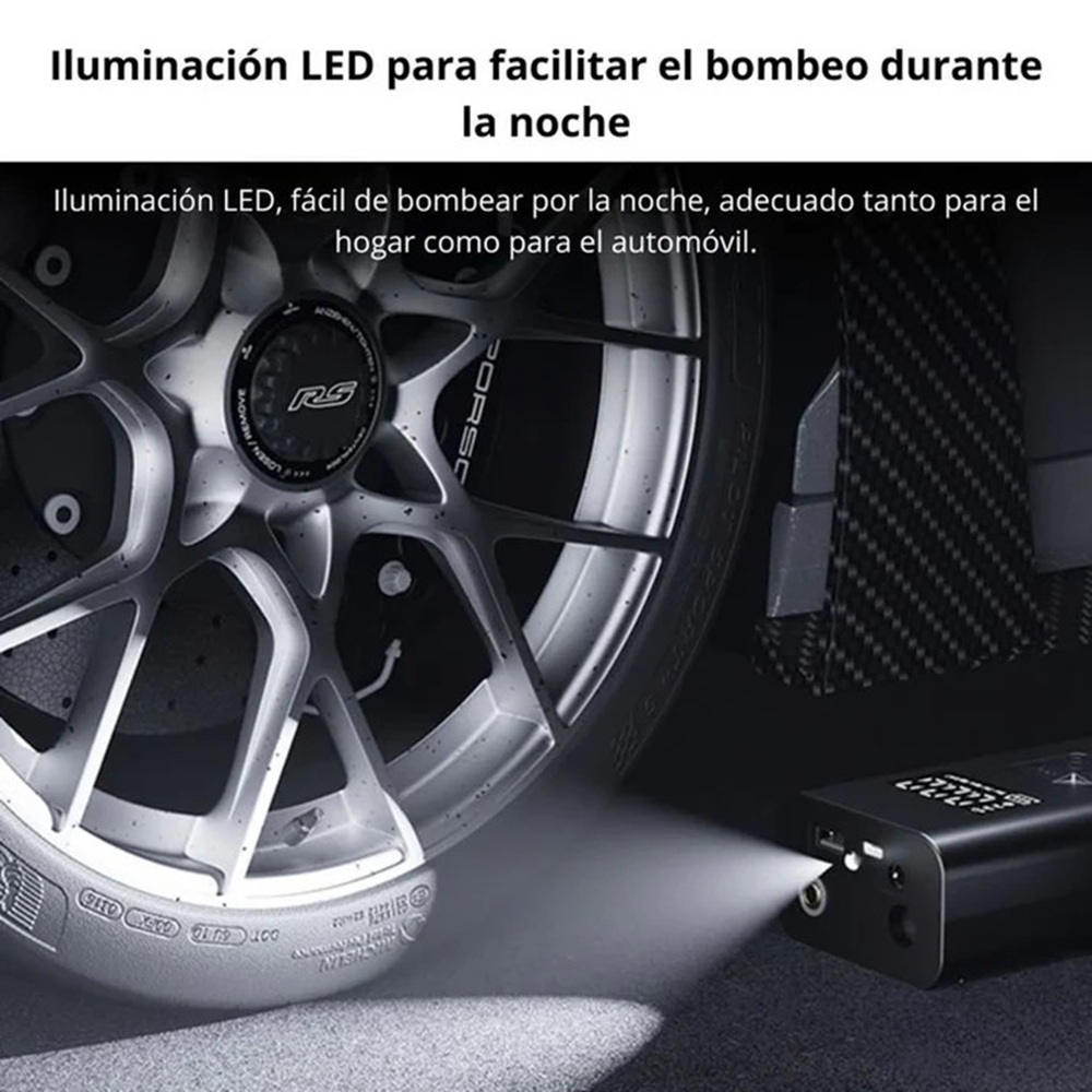 INFLADOR DE LLANTA SEISA COMPRESOR DE AIRE Y LUZ LED - MOD AF-C05 - 4