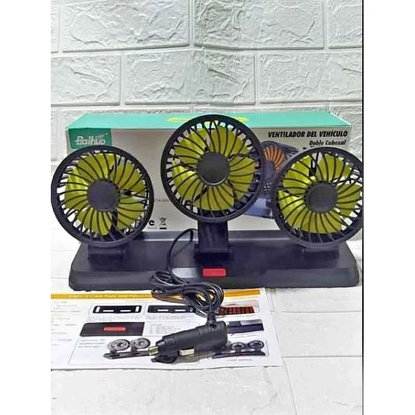 VENTILADOR BAIHUO CITY TRIPLE DE AUTO GIRATORIO 360 MY7158 - VERDE - 2