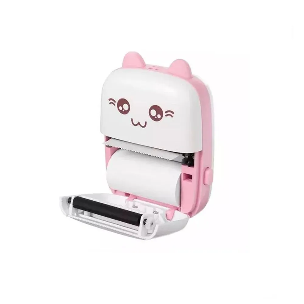 MINI IMPRESORA PORTÁTIL TÉRMICA BLUETOOTH RECARGABLE ROSADO - 2